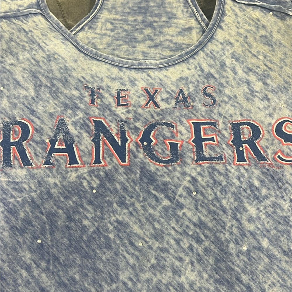Texas Rangers Kids Blue Graphic Tank Top